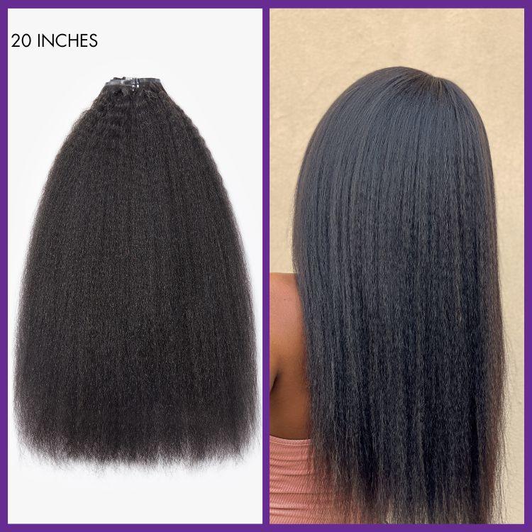 Seamless Clip-Ins Straight / Body Wave / Kinky Curly / Yaki Straight / Kinky Straight / Deep Wave Real Human Hair Pieces 135g 9pcs / 7pcs