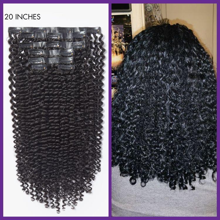 Seamless Clip-Ins Straight / Body Wave / Kinky Curly / Yaki Straight / Kinky Straight / Deep Wave Real Human Hair Pieces 135g 9pcs / 7pcs