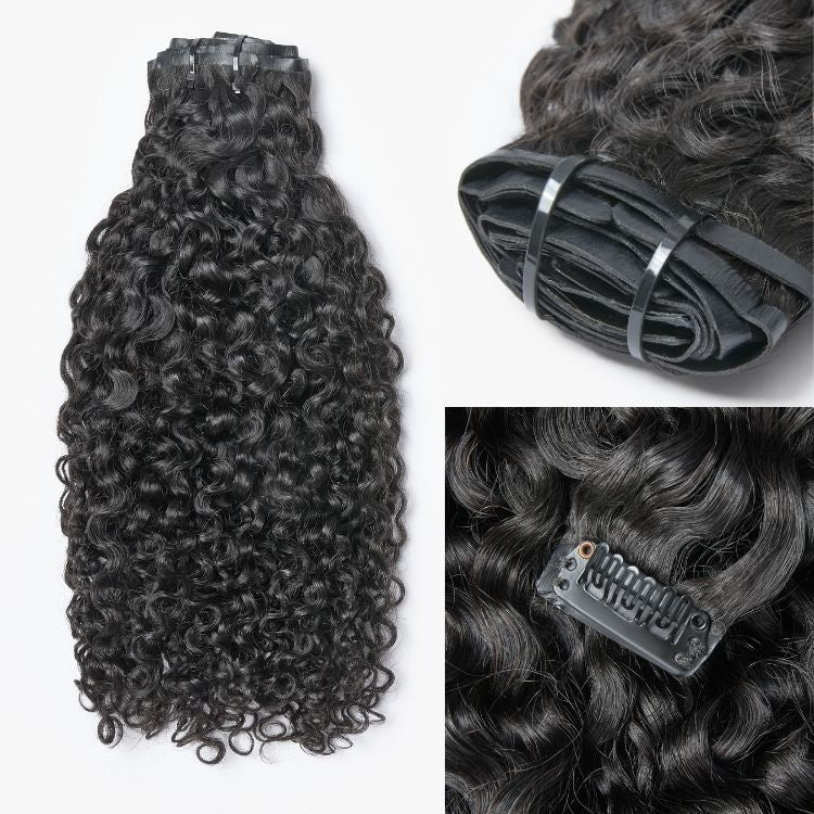 Seamless Clip-Ins Straight / Body Wave / Kinky Curly / Yaki Straight / Kinky Straight / Deep Wave Real Human Hair Pieces 135g 9pcs / 7pcs